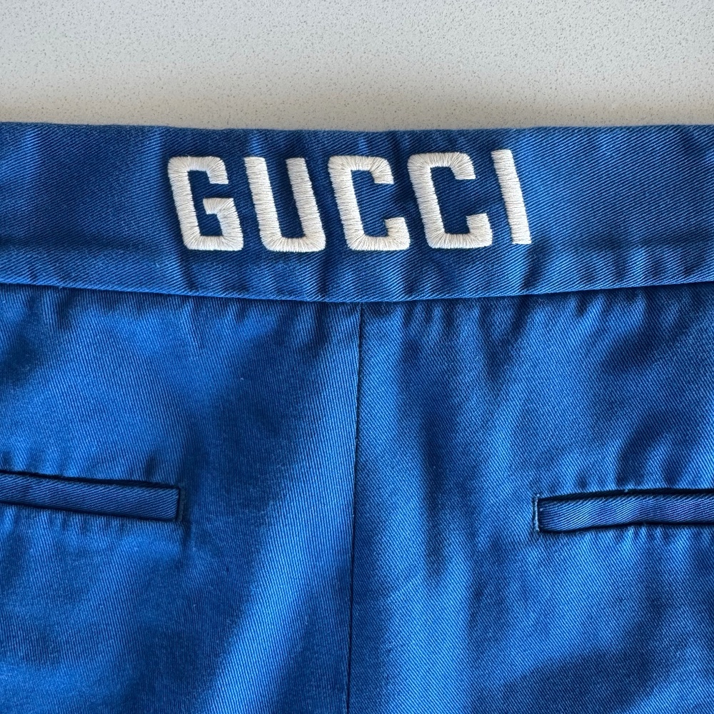 GUCCI Satin Stripe Pants Size 32